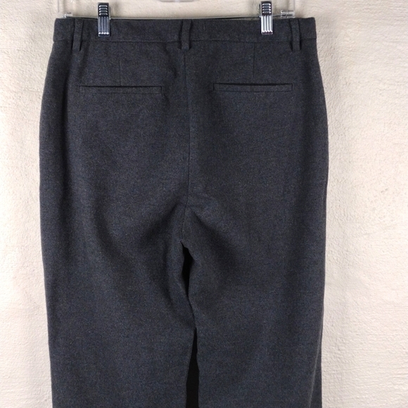 L.L. Bean Classic Fit Vintage Gray Brush Cotton High Rise Straight Leg Trousers - Picture 10 of 13